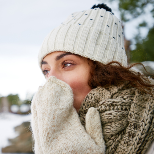 Cream Technical Knit Beanie image