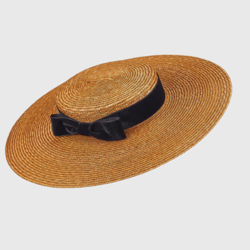 BOATER HAT IN PEDAL STRAW image