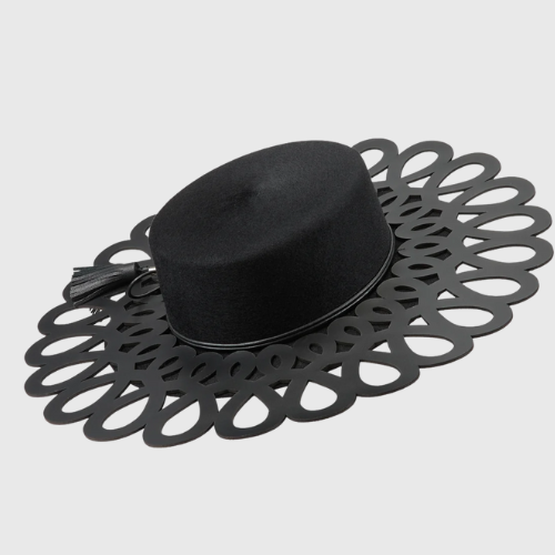 KNOT GARDEN BLACK BOATER HAT image