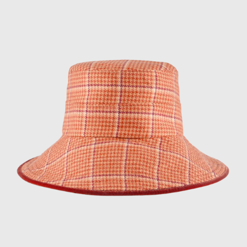 Margot Orange Check Hat image